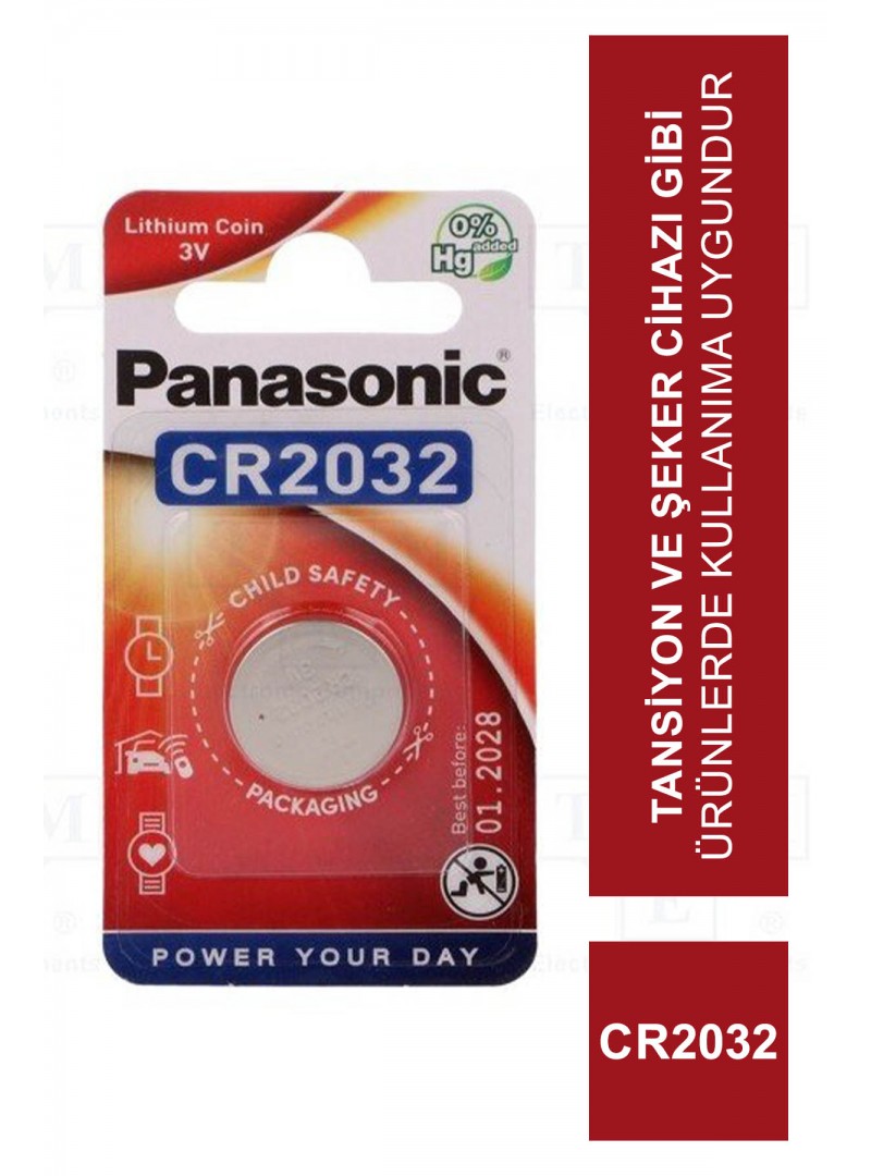 Panasonic CR2032 Lithium Coin 3V Pil
