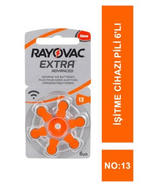 Rayovac Extra İşitme Cihazı Pili 6'lı No: 13