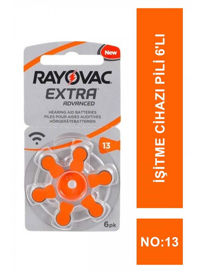 Rayovac Extra İşitme Cihazı Pili 6'lı No: 13