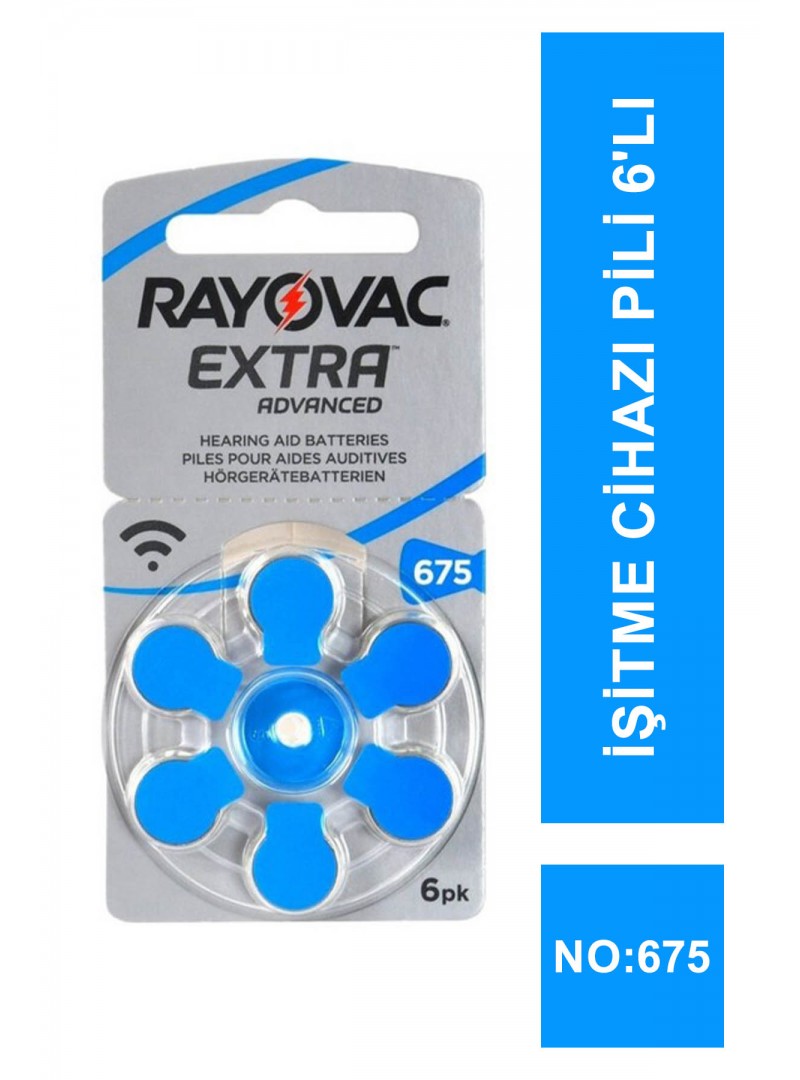 Rayovac Extra İşitme Cihazı Pili 6'lı No: 675