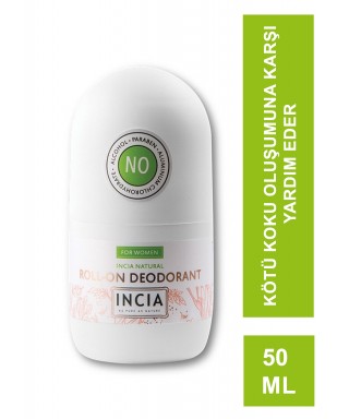 Incia Roll On Deodorant For Women 50 ml Kadınlar İçin Doğal Deodorant (S.K.T 06-2024)