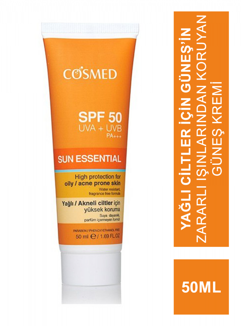 Cosmed Sun Essential Yağlı Akneli Ciltler İçin Yüksek Koruma Spf50 50ml
