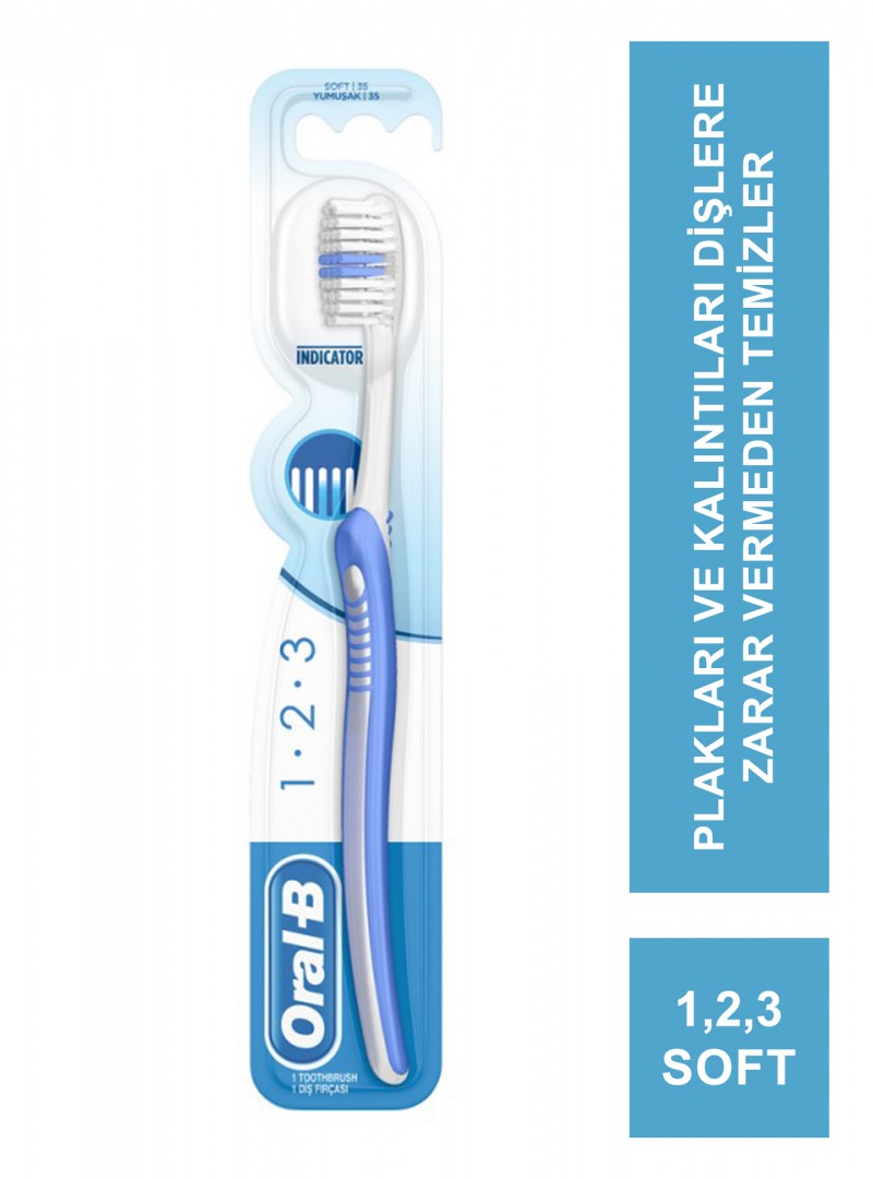 Oral-B 1.2.3 Indicator Soft ( Yumuşak ) Diş Fırçası