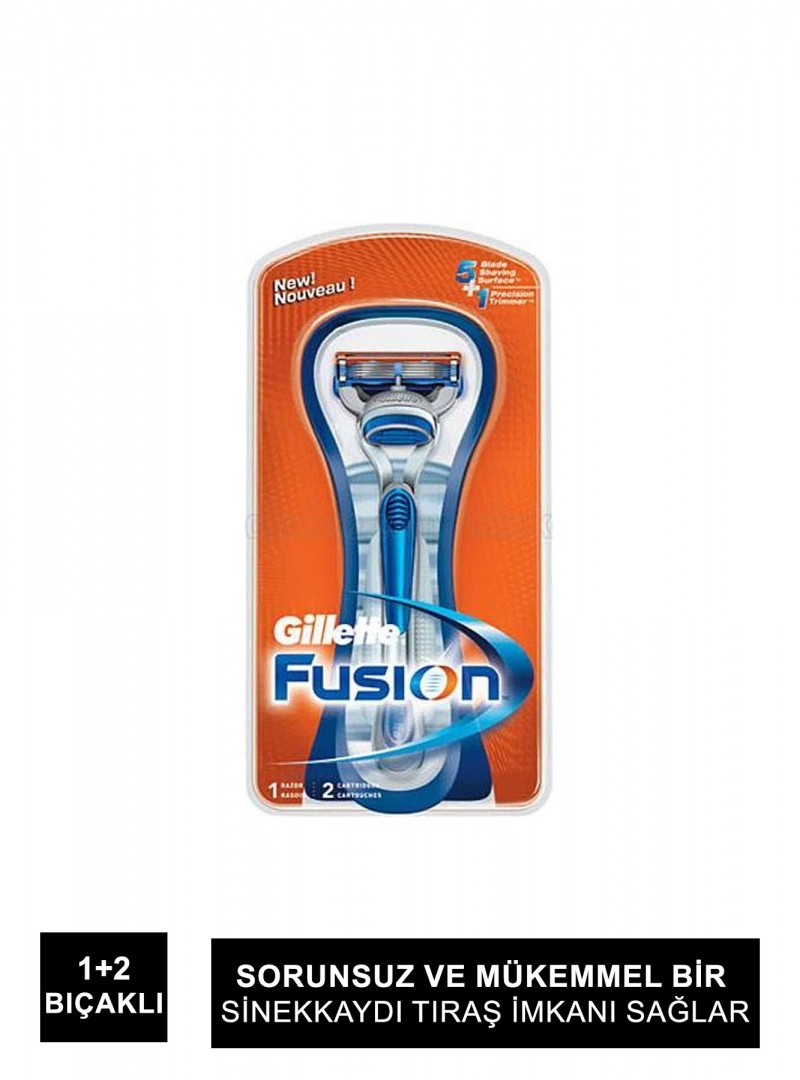 Gillette Fusion Tıraş Makinesi + 2 Yedek Bıçak