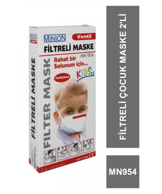 Minion Filtreli Çocuk Maske 2'li MN 954