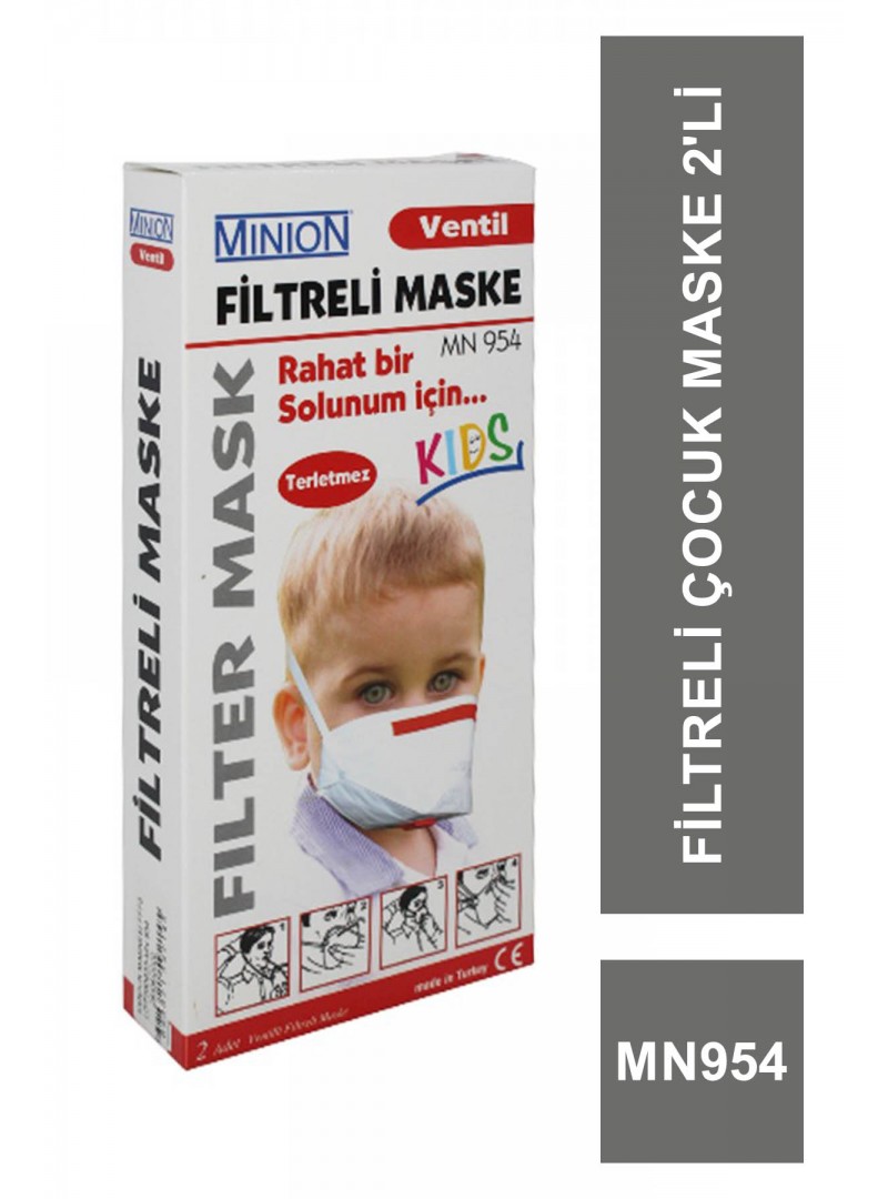 Minion Filtreli Çocuk Maske 2'li MN 954