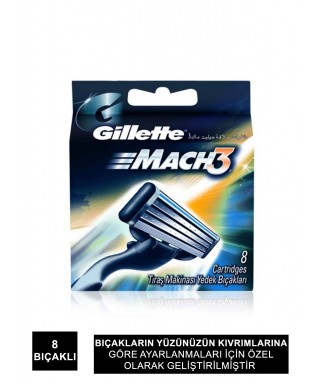 Gillette Mach3 Yedek Bıçak 8'li