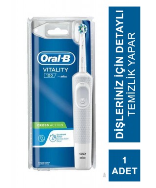 Oral-B Vıtalıty 100 Cross Action White Elektrikli Diş Fırçası Beyaz