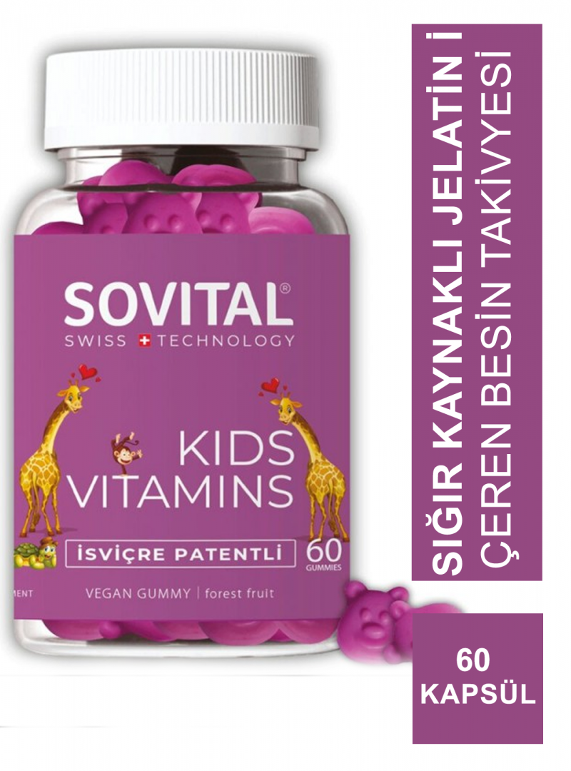 Sovital Kids Vitamins 60 Yumuşak Kapsül
