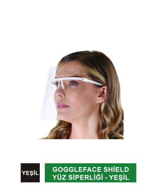 Dentac GoggleFace Shield Yüz Siperliği - Yeşil