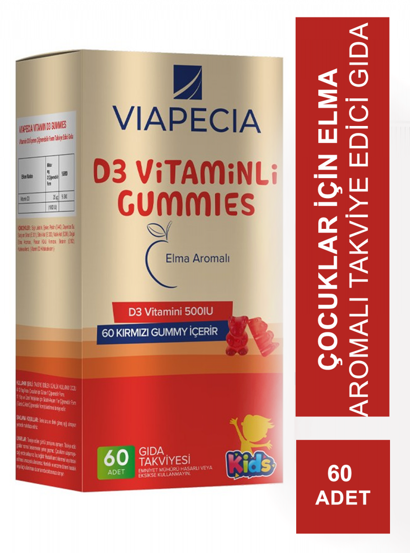 Viapecia D3 Vitaminli Gummies 60 Adet