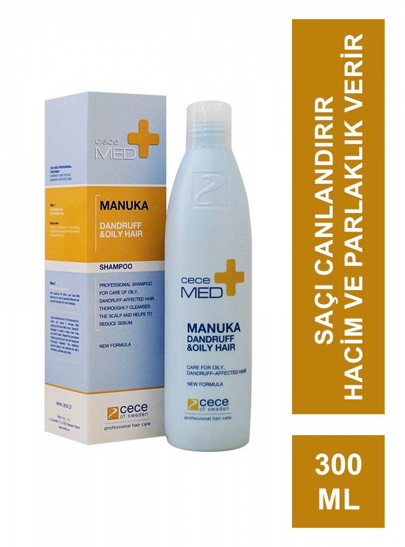 CeceMed Manuka Dandruff & Oily Hair Shampoo Yağlı Saçlar İçin Kepek Karşıtı Şampuan 300 ml