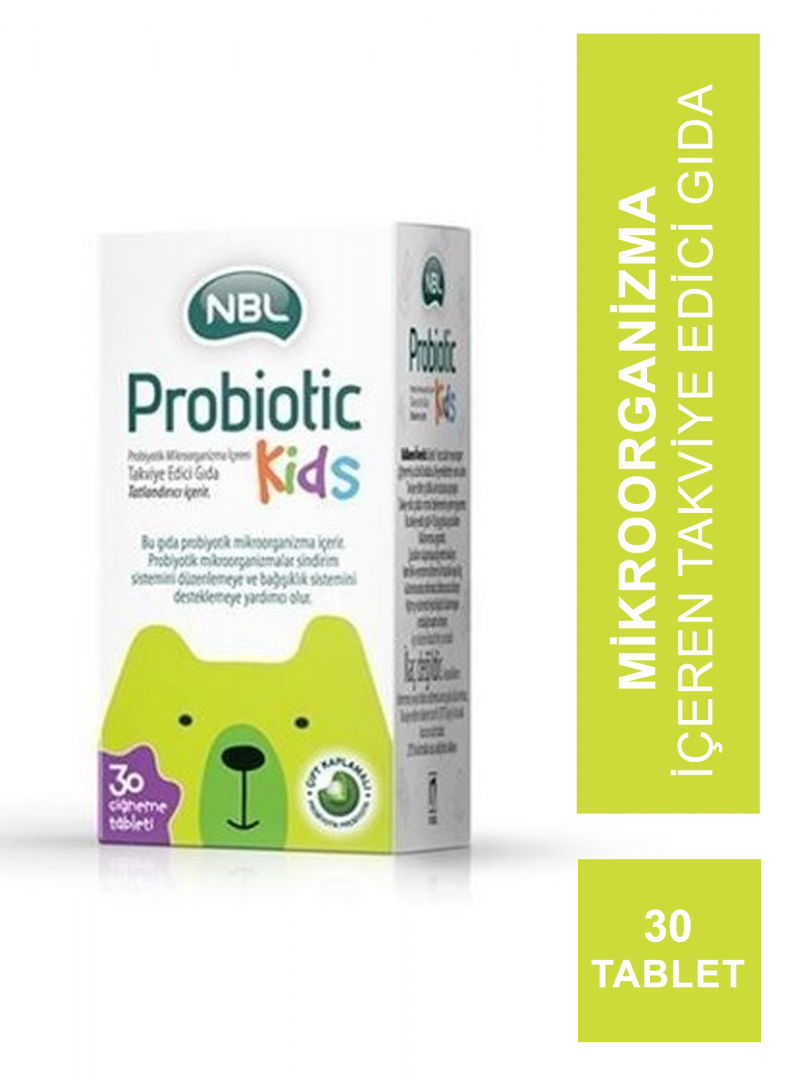 NBL Probiotic Kids 30 Çiğneme Tableti (S.K.T 02-2024)