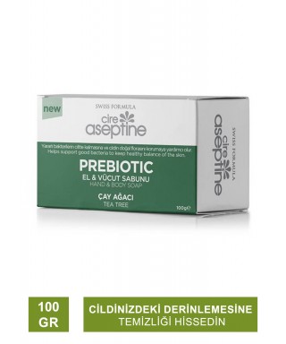 Cire Aseptine Prebiotic El ve Vücut Sabunu Çay Ağacı 100 gr