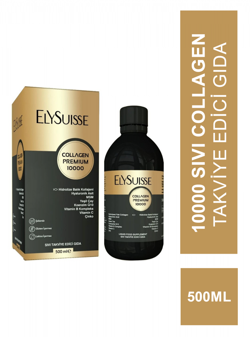 Elysuisse Collagen Premium 10000 Sıvı Takviye Edici Gıda 500 ml