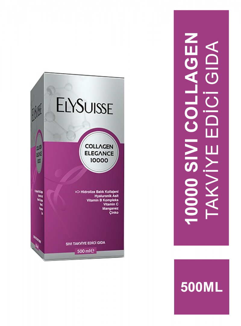 Elysuisse Collagen Elegance 10000 Sıvı Takviye Edici Gıda 500 ml (S.K.T 08-2023)