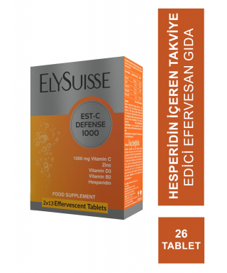 Elysuisse Est-C Defence 1000 mg 26 Efervesan Tablet (S.K.T 12-2022)
