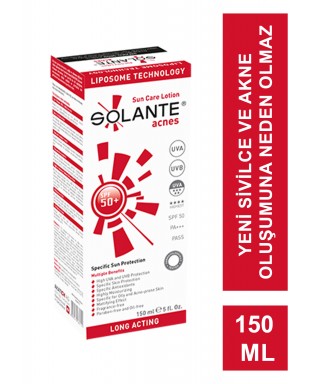 Solante Acnes Lotion Akne ve Sivilce Spf 50 150 ml