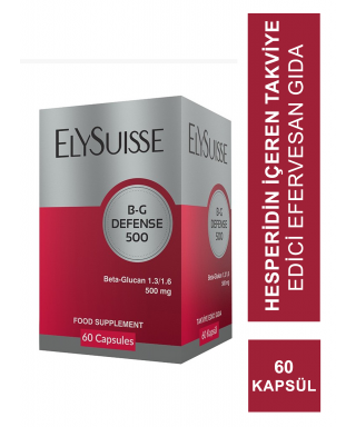 Elysuisse B-G Defense 500 mg Takviye Edici Gıda 60 Kapsül