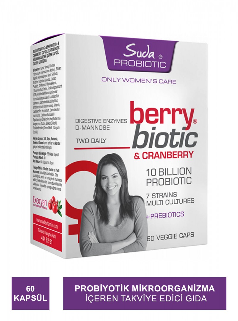 Suda Probiotic Berrybiotic 60 Vegan Kapsül