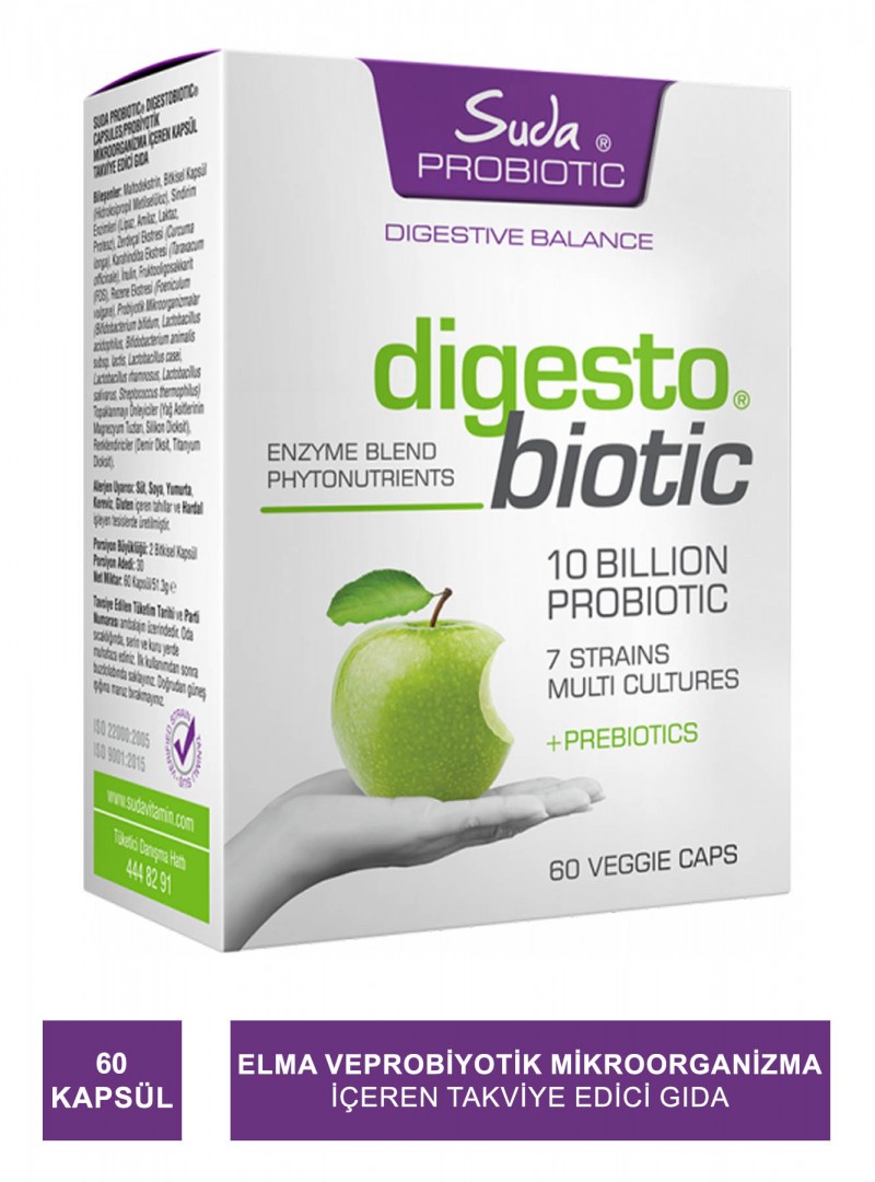 Suda Probiotic Digestobiotic 60 Vegan Kapsül
