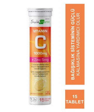 Suda Vitamin Vitamin C 1000mg + Zinc 5mg 15 Efervesan