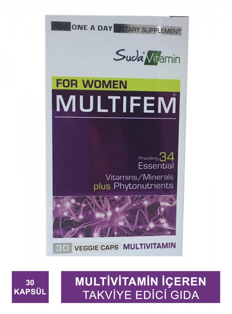 Suda Vitamin Vitamins For Women MultiFem 30 Kapsül