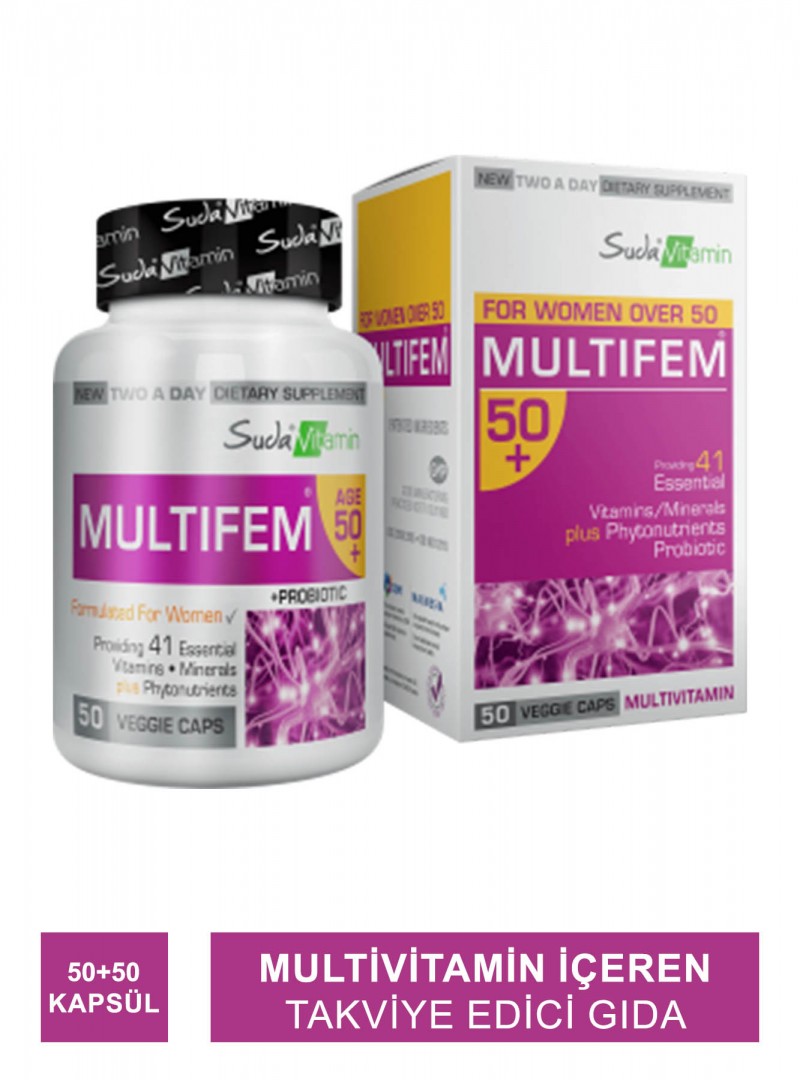 Suda Vitamin Vitamins For Woman Over 50 MultiFem 50+ 50 Kapsül