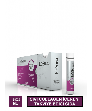 Elysuisse Collagen Elegance 10000 Sıvı Takviye Edici 15x25 ml Adet (S.K.T 10-2023)