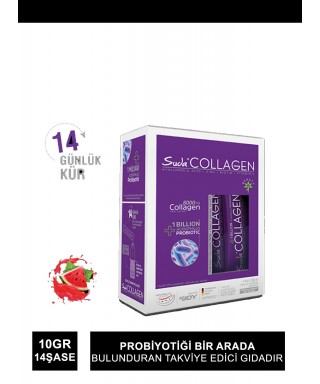 Suda Collagen+Probıotıc Karpuz Aromalı Watermelon 10 gr x 14 Saşe (S.K.T 11-2023)