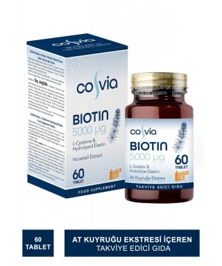 Cosvia Biotin 5000mg 60 Tablet (S.K.T 05-2025)