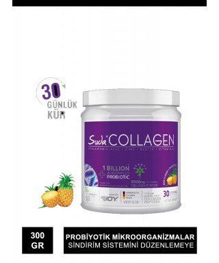 Suda Collagen + Probiyotik Ananas Aromalı Toz Kutu 300gr (S.K.T 05-2024)