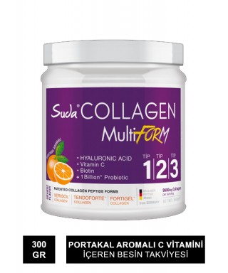 Suda Collagen Multiform Toz Kutu Portakal Aromalı 300 gr (S.K.T 01-2025)