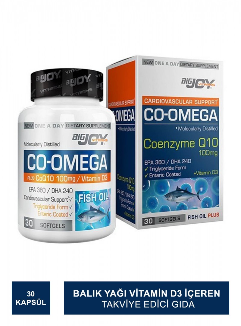BigJoy Vitamins Co-Omega Coenzyme Q10 100 mg-30 Yumuşak Kapsül