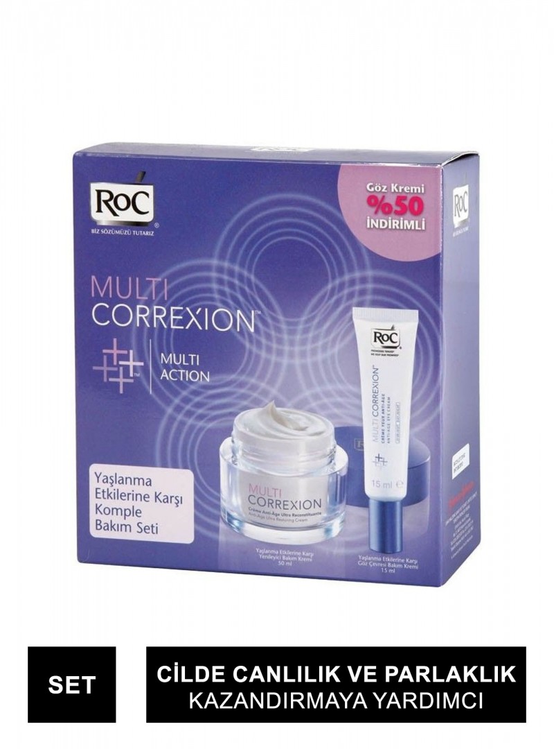 Roc Multi Correxion Yeniliyici Bakım Kremi + Göz Kremi % 50 İndirimli