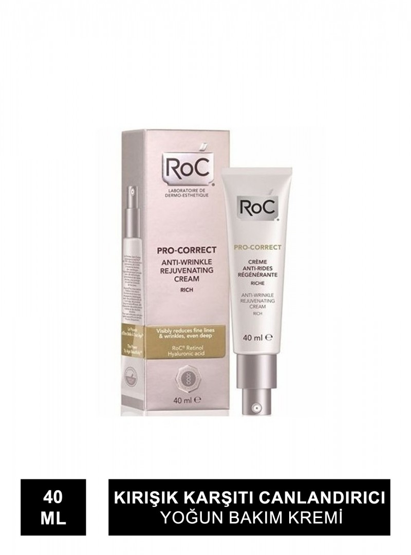 Roc Pro-Correct Anti-Wrinkle Rich Cream - Kırışık Karşıtı Canlandırıcı Yoğun Bakım Kremi 40 ml