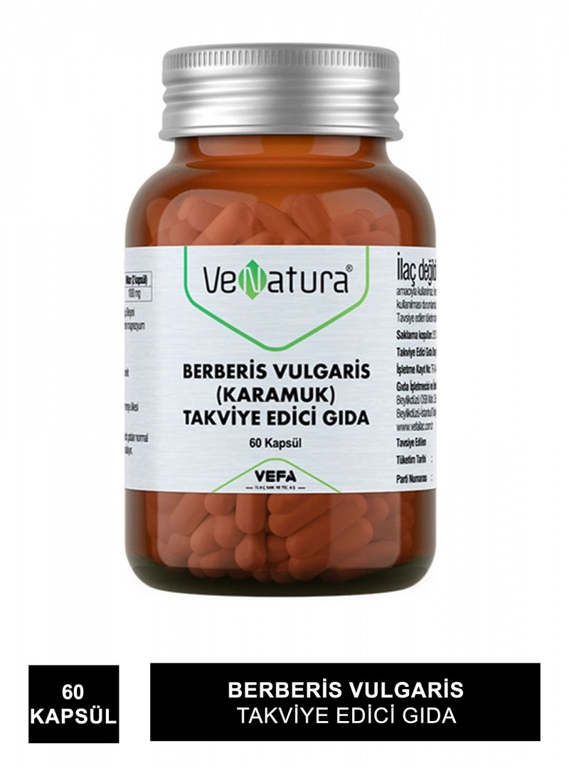 Venatura Berberis Vulgaris Takviye Edici Gıda 60 Kapsül