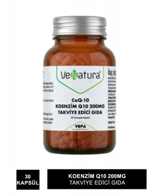 Venatura CoQ-10 Koenzim Q10 200 mg Takviye Edici Gıda 30 Kapsül
