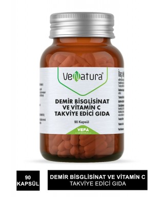 VeNatura Demir Bisglisinat ve Vitamin C 90 Kapsül