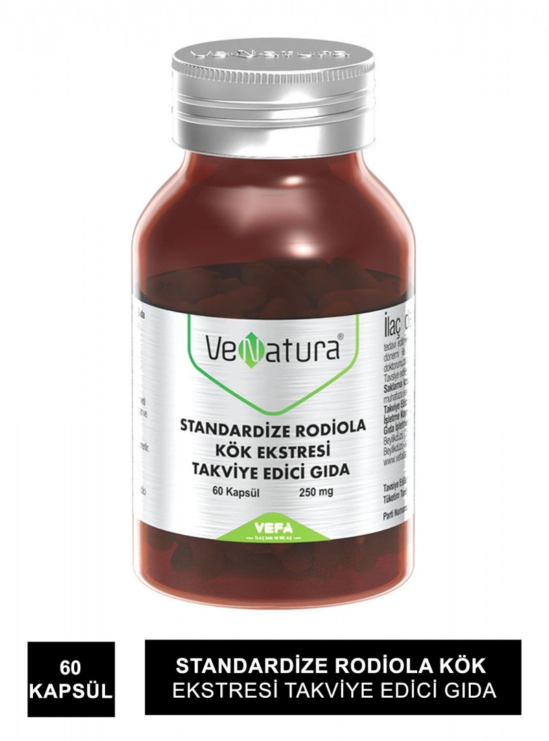 VeNatura Standardize Rodiola Kök Ekstresi Takviye Edici Gıda 60 Kapsül