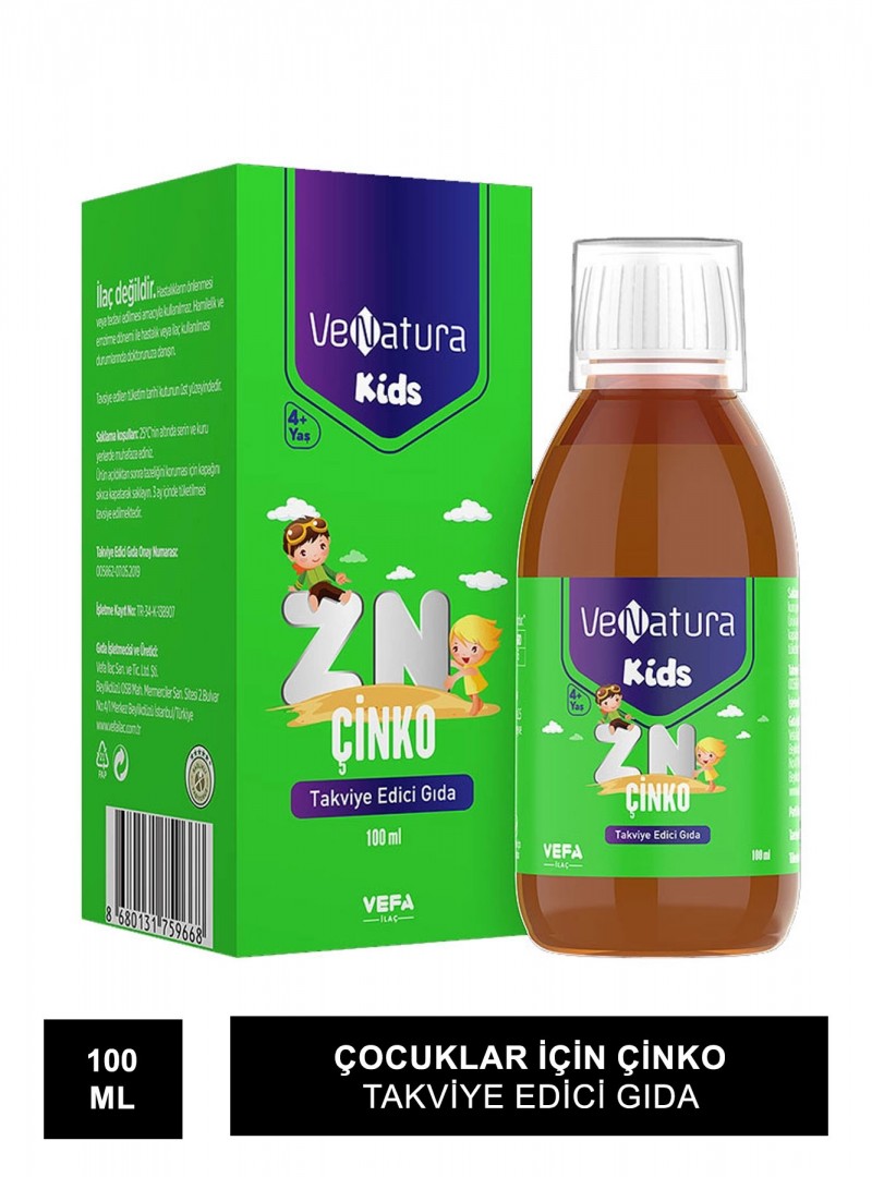 VeNatura Kids Çinko Takviye Edici Gıda 100 ml