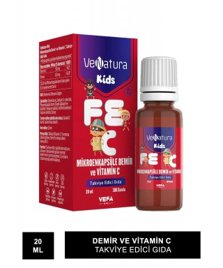 VeNatura Kids Mikroenkapsüle Demir ve Vitamin C Takviye Edici Gıda 20 ml