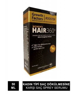 Hair 360 Growth Factors Booster Womens Hair Spray 50ml - Kadınlar için Saç Spreyi