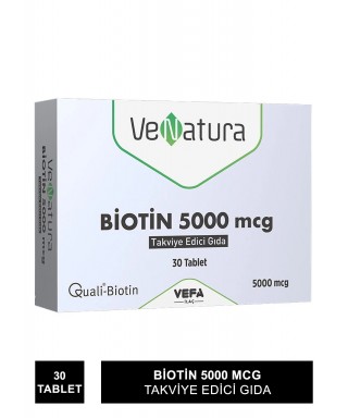 VeNatura Biotin 5000 mcg Takviye Edici Gıda 30 Tablet