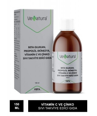 VeNatura Beta Glukan, Propolis, Ekinezya, Vitamin C ve Çinko Sıvı Takviye Edici Gıda 150 ml