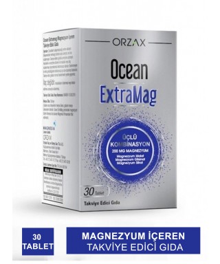 Ocean ExtraMag Üçlü Kombinasyon Takviye Edici Gıda 30 Tablet