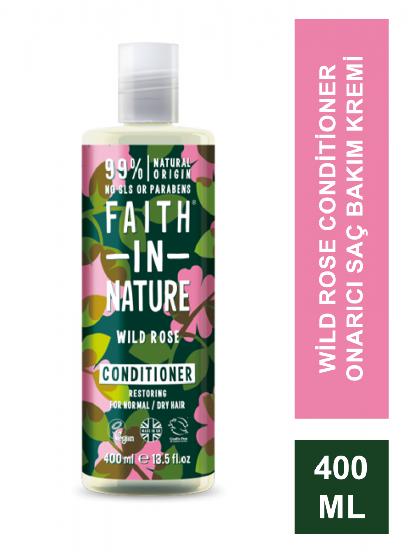 Faith In Nature Wild Rose Conditioner Onarıcı Saç Bakım Kremi 400 ml
