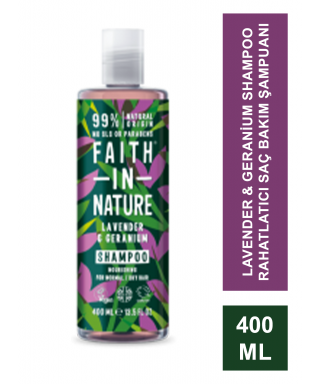 Faith In Nature Lavender & Geranium Shampoo Rahatlatıcı Saç Bakım Şampuanı 400 ml