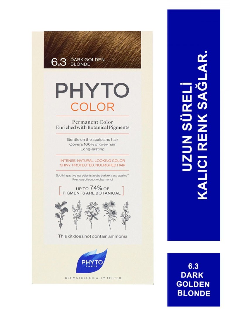 Phyto Color 6.3 Bitkisel Saç Boyası - Blond Fonce Dore
