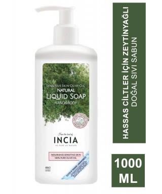 Incia Hassas Ciltler İçin Doğal Sıvı Sabun 1000 ml